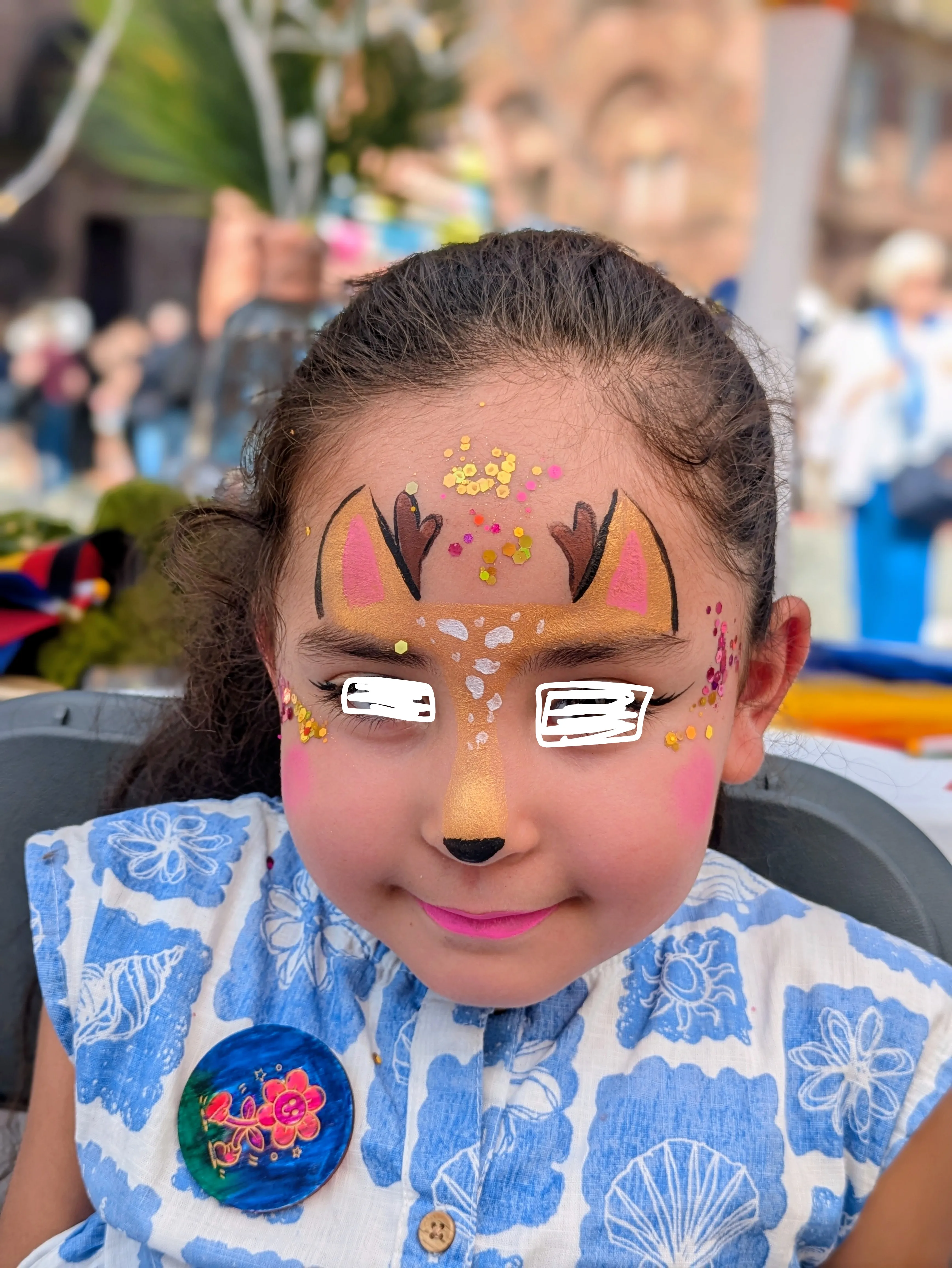 Maquillage artistique faon réalisé sur un enfant